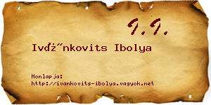 Ivánkovits Ibolya névjegykártya